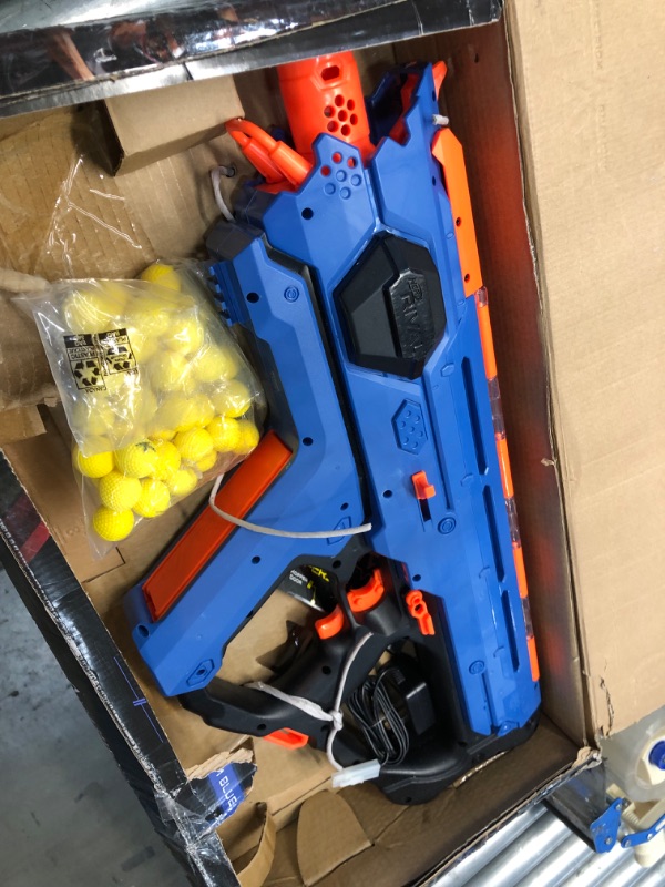 Photo 3 of **opened**
NERF Perses Mxix-5000 Rival Motorized Blaster (Blue) -- Fastest Blasting Rival System Frustration-Free Packaging