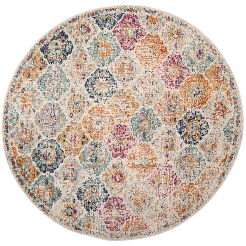 Photo 1 of **used, needs cleaning**
MAD611B-8R 8 X 8 Ft. Bohemian Traditional Madison Round Rug, Cream & Multicolor
