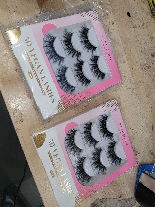 Photo 2 of BEPHOLAN 5D Vegan Lashes 3 PAIRS-2 PK- LAYERED EFFECT