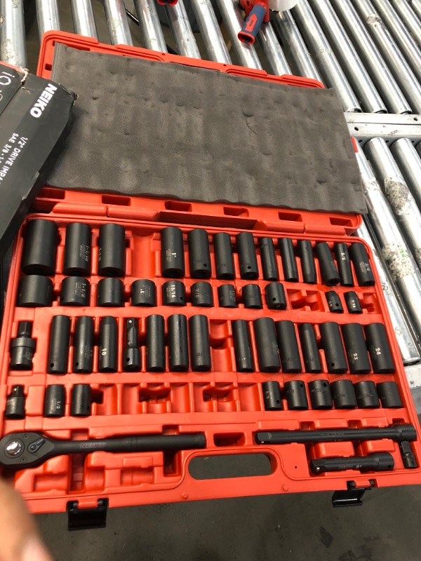 Photo 2 of **MISSING 16 PIECES**
Neiko 02448A 1/2" Drive Master Impact Socket Set, 65Piece