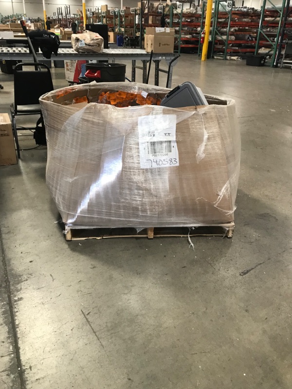 Photo 1 of **PALLET OF HOME DEPOT GOODS, HARDWARE, HINGES DOOR STOPS ETC.**  NON REFUNDABLE