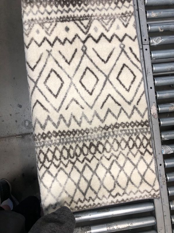 Photo 2 of “No info found”
Cream and brown area rug, size around, W 3’2 x L 2