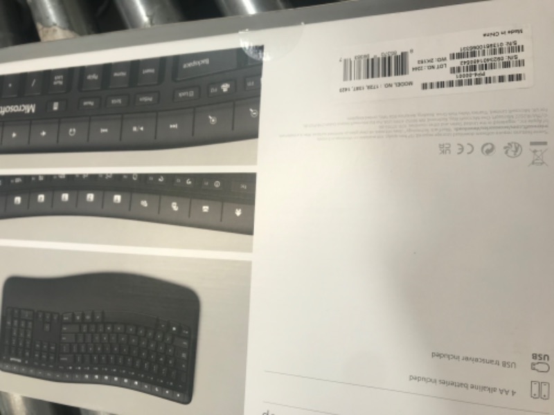 Photo 1 of Microsoft Wireless Comfort Desktop 5050 - Black. Wireless, Ergonomic Keyboard and Mouse Combo. Built-in Palm Rest and Comfort Curve Design. Customizable Windows Shortcut Keys