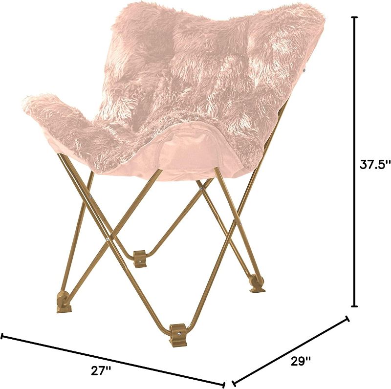 Photo 1 of  Mongolian Butterfly Chair, Blush/Light Pink