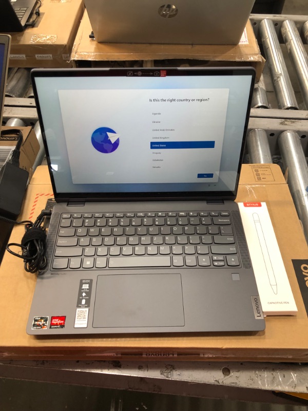 Photo 5 of Lenovo Flex 5 14" 2-in-1 Touchscreen Laptop - AMD Ryzen 7 5700U - 2240 x 1400 - Windows 11 16GB LPDDR4x 4266MHz RAM 512GB PCIe® 4.0x4 NVMe 2242 M.2 Solid State Drive 82R9000KUS