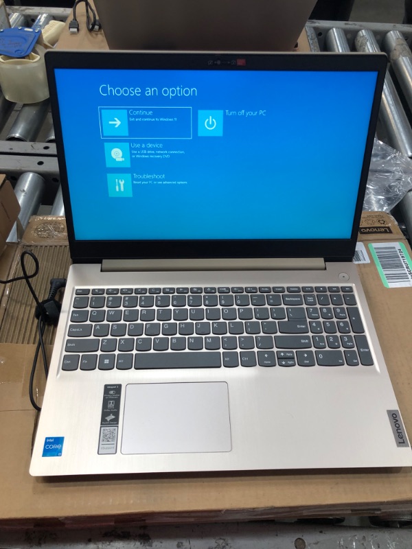 Photo 2 of **NEED RECOVERY KEY TO RESET **Lenovo - IdeaPad 3 15" HD Touch Screen Laptop - Intel Core i3-1115G4 - Intel UHD Graphics - 8GB Memory - 256GB SSD - Almond