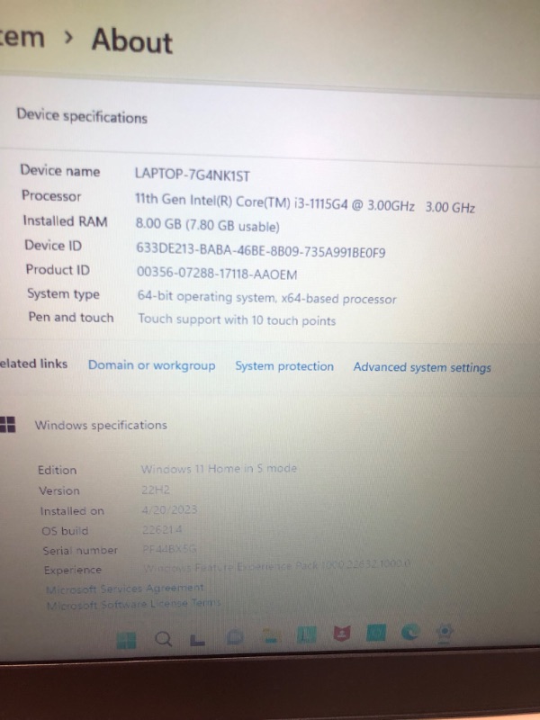 Photo 3 of Lenovo - IdeaPad 3 15" HD Touch Screen Laptop - Intel Core i3-1115G4 - Intel UHD Graphics - 8GB Memory - 256GB SSD - Almond