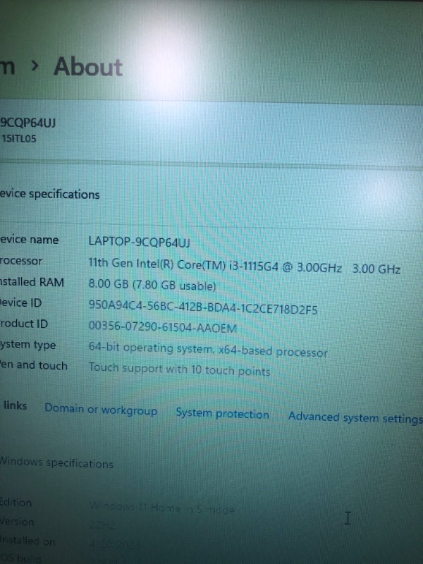 Photo 3 of Lenovo - IdeaPad 3 15" HD Touch Screen Laptop - Intel Core i3-1115G4 - Intel UHD Graphics - 8GB Memory - 256GB SSD - Almond