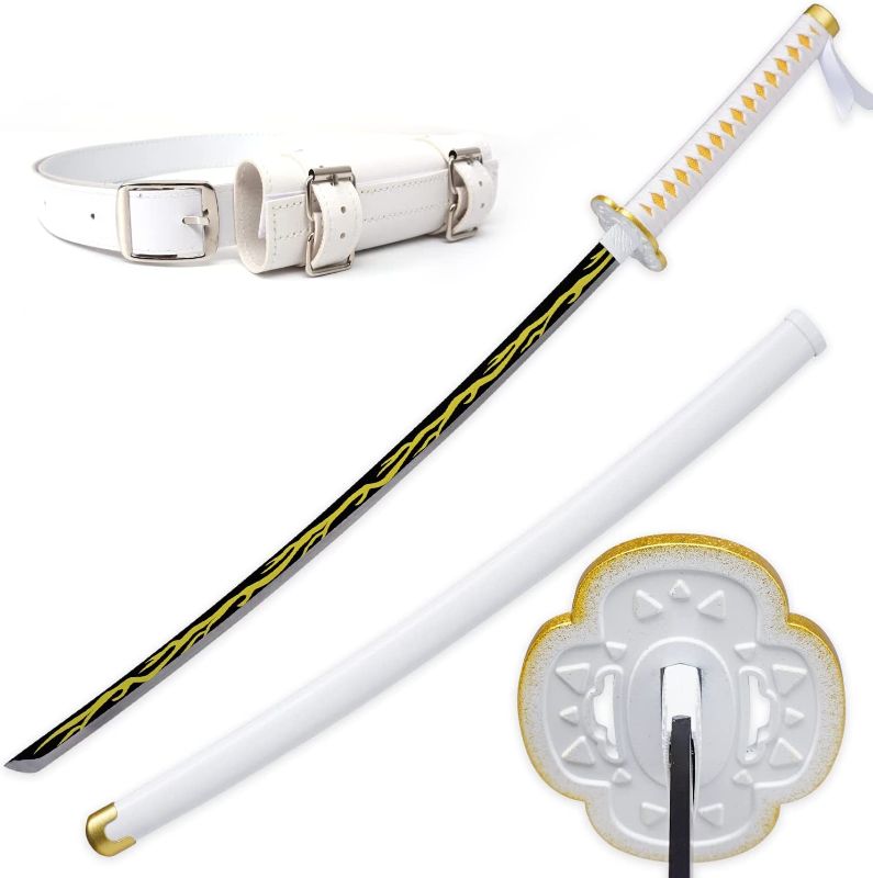 Photo 1 of  Cosplay Anime Demon Slayer Katana Samurai Sword, plastic, Hand-Wound Wax Rope this is a toy and just the sword
