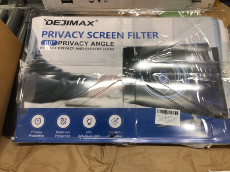 Photo 3 of DEJIMAX Privacy Screen Filter 24" Hanging Computer Privacy Screen Film for 23.6" 23.8" Desktop PC Monitor16:9 Privacy Filter Screen Protector, Anti-Glare, Anti-Blue Light Screen Protector
