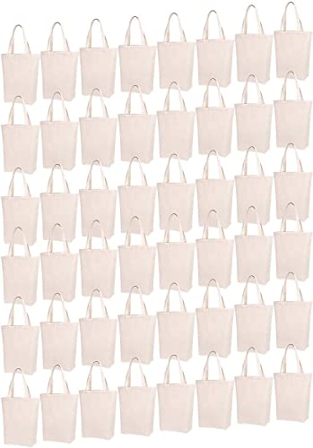 Photo 1 of Simpli-Magic 79228 Canvas Tote Bags, 13” x 15”, Pack of 50, White
