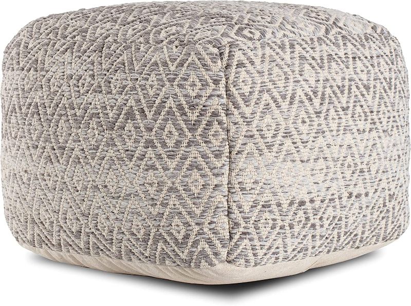 Photo 1 of Anji Mountain Square Pouf , 22" x 22" x 17", Gray
