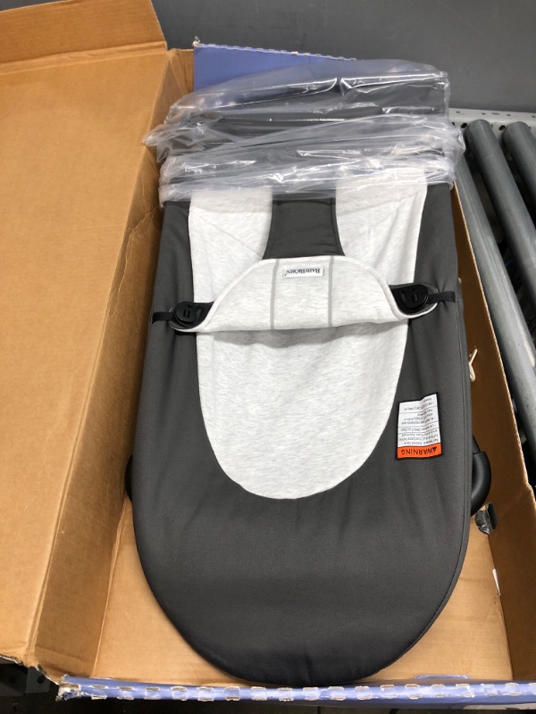 Photo 4 of Babybjorn Balance Soft Cotton Jersey Bouncer - Dark Grey/Light Grey