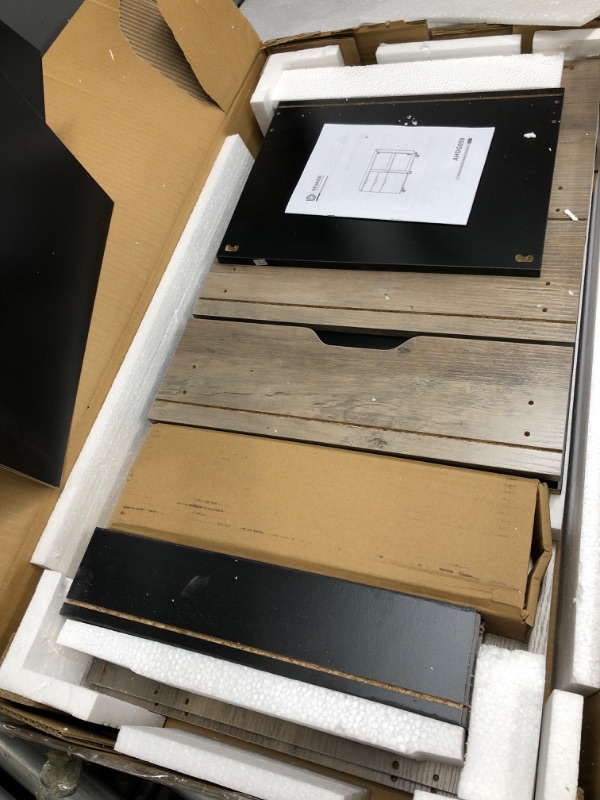 Photo 3 of DEVAISE 3-Drawer Wood File Cabinet, Mobile Lateral Filing Cabinet, Printer Stand with Open Storage Shelves for Home Office, Greige Size: 15.7"D x 31.5"W x 23.6"H
