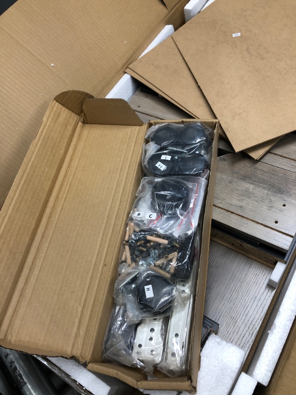 Photo 4 of DEVAISE 3-Drawer Wood File Cabinet, Mobile Lateral Filing Cabinet, Printer Stand with Open Storage Shelves for Home Office, Greige Size: 15.7"D x 31.5"W x 23.6"H
