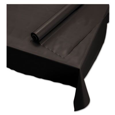 Photo 1 of 113003 40 in. X 100 Ft. Plastic Roll Table Cover, Black
