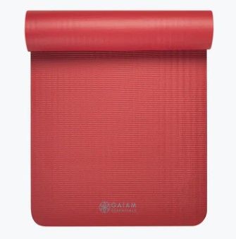 Photo 1 of GAIAM ESSENTIALS FITNESS MAT & SLING (10MM) - RED 70"x23.5"
