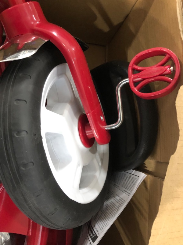Photo 4 of **OPENED**
Radio Flyer Big Red Classic Tricycle, Toddler Trike, Tricycle for Toddlers Age 2.5-5, Toddler Bike
