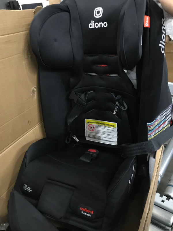 Photo 4 of Diono Radian 3RXT, 4-in-1 Convertible Car Seat, Rear and Forward Facing, Steel Core, 10 Years 1 Car Seat, Ultimate Safety and Protection, Slim Fit 3 Across, Black Jet 3RXT with Comfort+ Black Jet