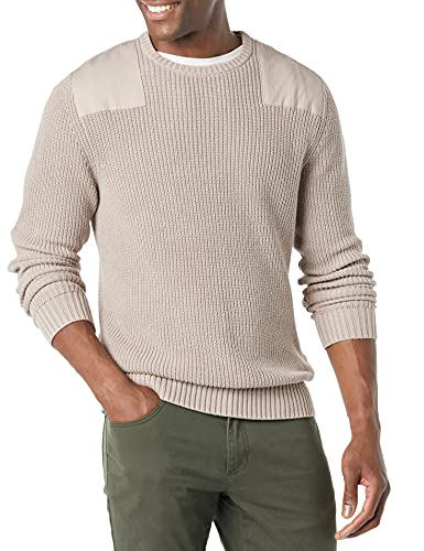 Photo 1 of Goodthreads Men's Soft Cotton Military Sweater, Clay, X-Large Tall
