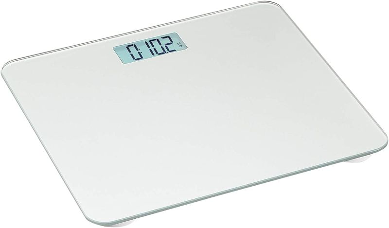 Photo 1 of Amazon Basics Body Weight Scale - Auto On/Off Function, Silver
