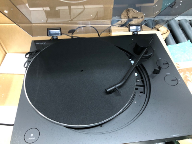 Photo 3 of Sony PS-LX310BT Belt Drive Turntable: Fully Automatic Wireless Vinyl Record Player with Bluetooth and USB Output Black