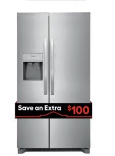 Photo 1 of Frigidaire 25.6-cu ft Side-by-Side Refrigerator with Ice Maker (Fingerprint Resistant Stainless Steel) ENERGY STAR
