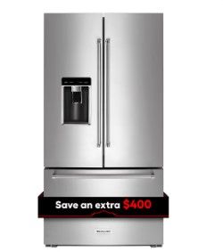 Photo 1 of KitchenAid 23.8-cu ft Counter-depth French Door Refrigerator with Ice Maker (Stainless Steel with Printshield Finish)
