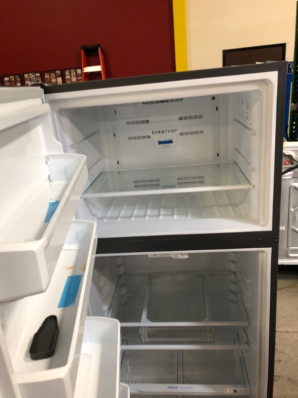 Photo 1 of Frigidaire Garage-Ready 18.3-cu ft Top-Freezer Refrigerator (Easycare Stainless Steel)
