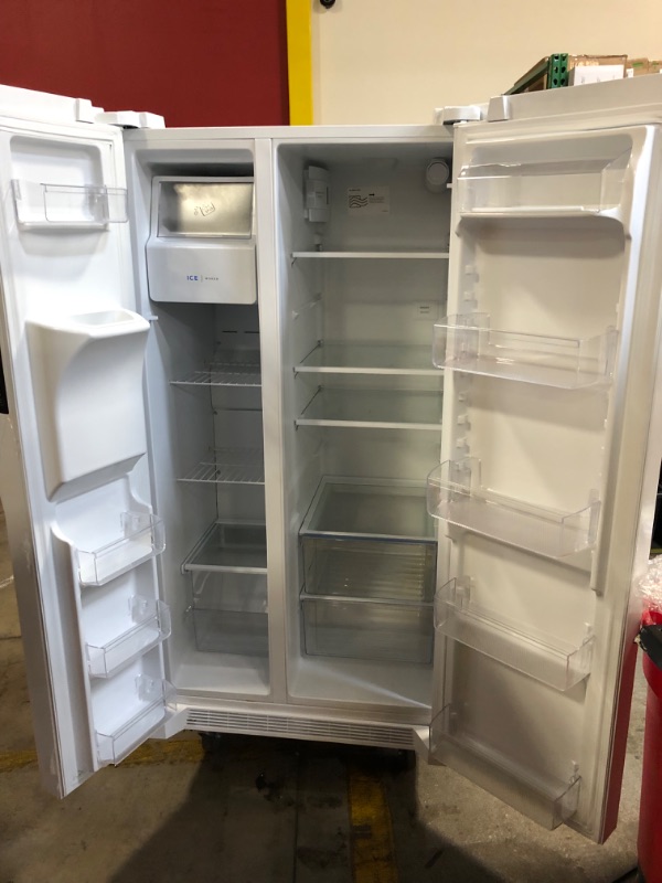 Photo 2 of Frigidaire 25.6-cu ft Side-by-Side Refrigerator with Ice Maker (White) ENERGY STAR
