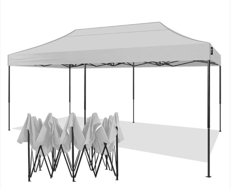 Photo 1 of 0'x20' Ez Pop Up Canopy Tent Commercial Instant Portable Folding Market Shelter Ez-up