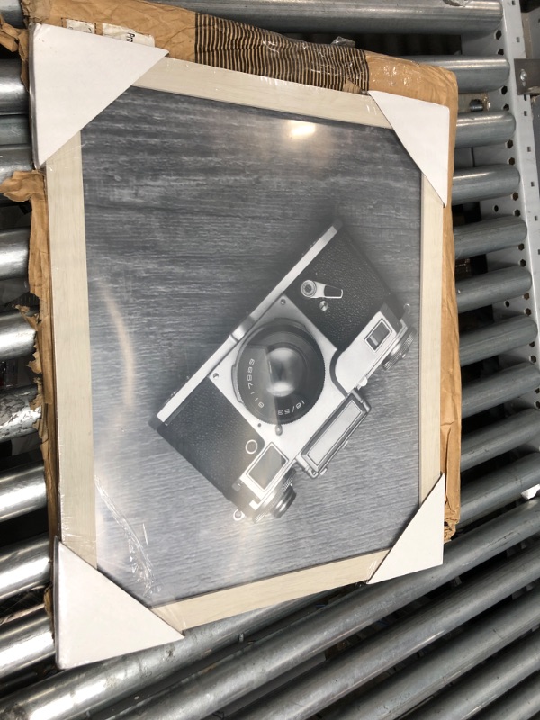 Photo 1 of 12x18 Poster Frame in Drift Wood - Composite Wood with Polished Plexiglass - with Included Hanging Hardware
