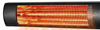 Photo 1 of  Wall-Mounted Patio Heater Electric Infrared Heater Indoor/Outdoor Heater Electric for Garage Backyard Wall Patio Heater Waterproof with Remote Control Golden Tube for Fast Heating, Black
