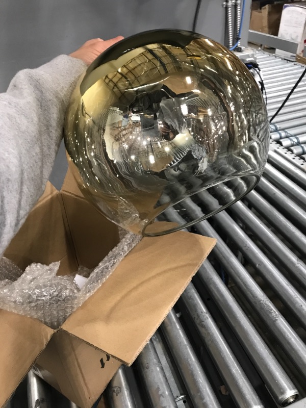 Photo 3 of **GLASS ONLY**
KCO Lighting 1-Light Gradient Gold Glass Pendant Light 9.8” Large Sphere Glass Pendant Lights Mid Century Modern Adjustable Kitchen Island Pendant Light 9.8"-rod