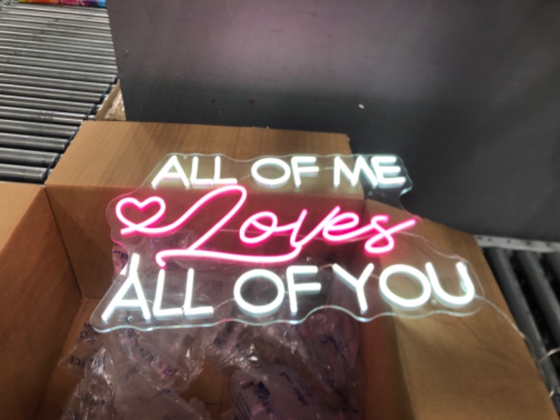 Photo 1 of All of me loves all of you lighted sign