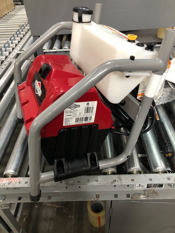 Photo 1 of Briggs & Stratton S2000P 2000 MAX PSI at 1.1 GPM Electric Pressure Washer with Power flow+ Technology, Detergent Tank, 25-Foot High-Pressure Hose, and 7-in-1 Nozzle
