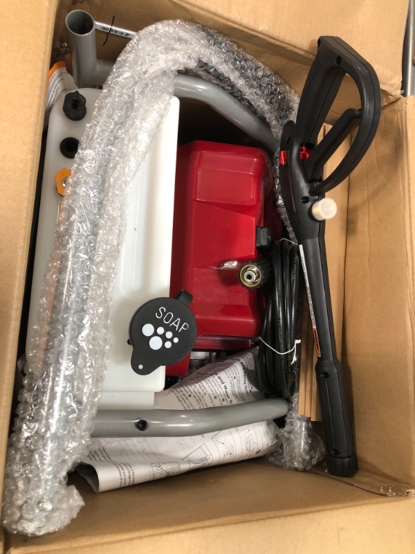 Photo 1 of Briggs & Stratton S2000P 2000 MAX PSI at 1.1 GPM Electric Pressure Washer with Power flow+ Technology, Detergent Tank, 25-Foot High-Pressure Hose, and 7-in-1 Nozzle
