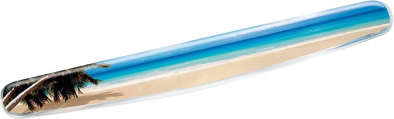 Photo 1 of 3M Gel Wrist Rest for Keyboards, Soothing Gel Comfort with Durable, Easy to Clean Cover, 18", Fun Beach Design (WR308BH)
