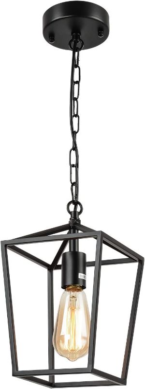 Photo 1 of *** MISSING OUTSIDE FRAME ***HMVPL Farmhouse Pendant Lighting Fixture, Black Ceiling Hanging Lights Swag Chandeliers for Bedroom Kitchen Island Entryway Dining Room Hallway Table Sink
