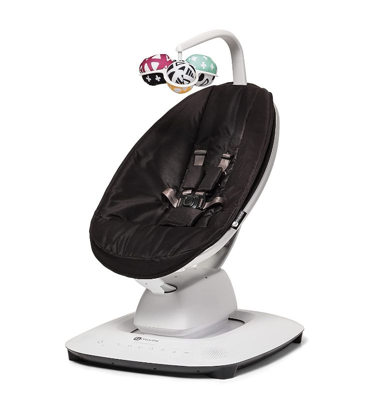 Photo 1 of 4moms MamaRoo Multi-Motion Baby Swing, Bluetooth Baby Swing with 5 Unique Motions, Black
