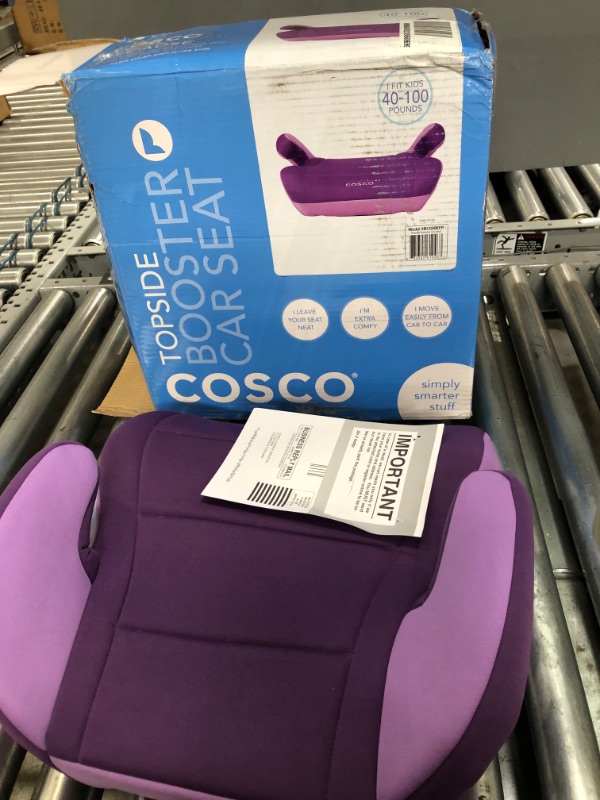 Photo 2 of Cosco Topside Child Safe Belt Positioned Backless Booster Car Seat, Purple Grape