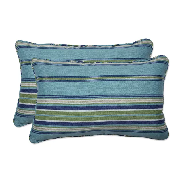 Photo 1 of 2pc Outdoor/Indoor Terrace Rectangle Throw Pillow - Pillow Perfect
