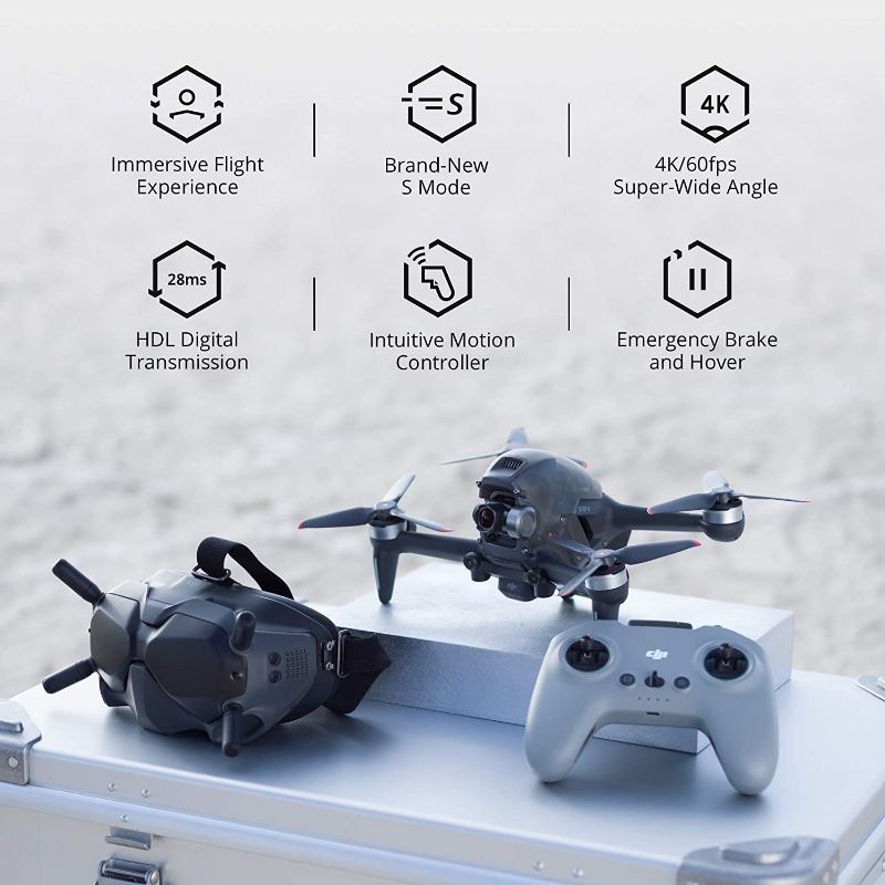Photo 2 of ***Parts only DJI FPV Combo - First-Person View Drone UAV Quadcopter with 4K Camera, S Flight Mode, Super-Wide 150° FOV, HD Low-Latency Transmission, Emergency Brake and Hover, Gray
