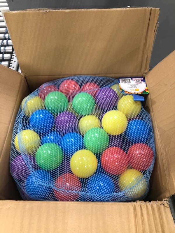 Photo 1 of 200 Ball Pit Balls for Kids – Plastic Ball Refill Pack for Kids | Phthalate and BPA Free Non-Toxic Plastic Ball Pack | Reusable Storage Bag with Zipper – Sunny Days Entertainment
