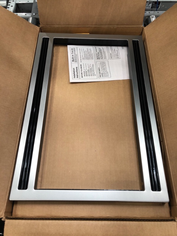 Photo 1 of Frigidaire 27 in. Trim Kit for Built-In Microwave Oven in Stainless Steel