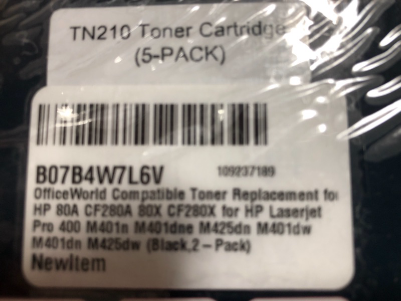 Photo 2 of  office world tn210 toner cartridge pack of 5