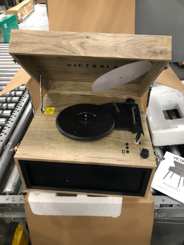 Photo 4 of Victrola VTA-75-FOT Liberty Bluetooth 5 in 1 Music Center (33/45/78) (Farmhouse Oatmeal)
