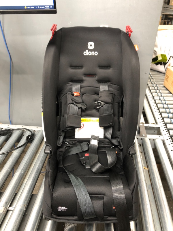 Photo 2 of Diono Radian 3R, 3-in-1 Convertible Car Seat, Rear Facing & Forward Facing, 10 Years 1 Car Seat, Slim Fit 3 Across, Jet Black
