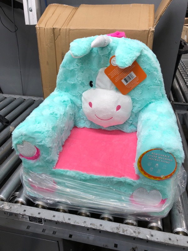 Photo 2 of Animal Adventure - Sweet Seats - Teal Unicorn Children's Plush Chair
