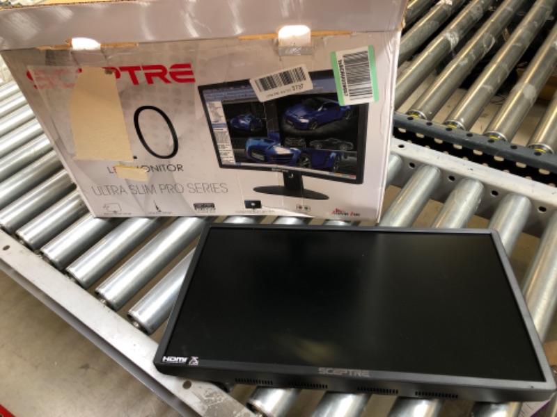 Photo 2 of Sceptre 20" 1600 x 900 75Hz LED Monitor 2X HDMI VGA,Machine Black (E209W-16003RT Series) & 20" 1600x900 75Hz Ultra Thin LED Monitor 2X HDMI VGA, Machine Black 20" 75Hz Wide Viewing Angle Monitor + Monitor